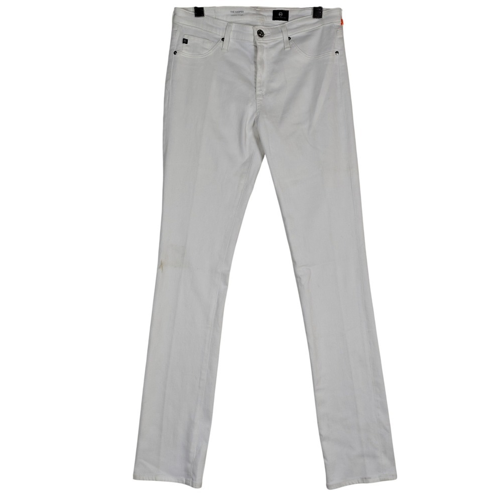 AG Adriano Goldschmied The Harper Essential Straight White Jeans 28R SSW1616WHT
